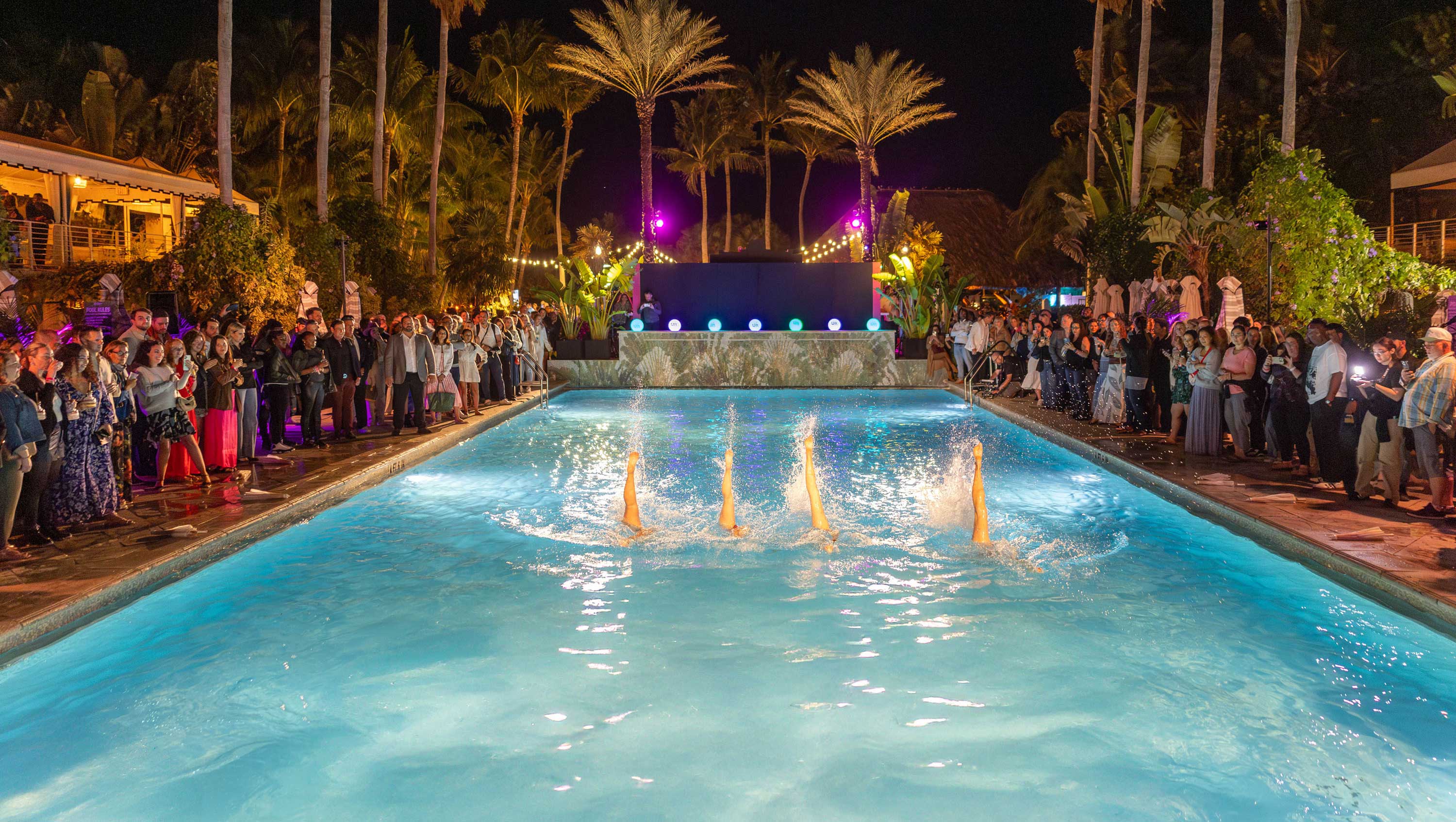 Synchronized Swimmers at South Beach Wine and Food Festival Party