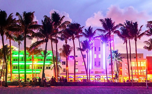 Miami Beach Skyline, Evening